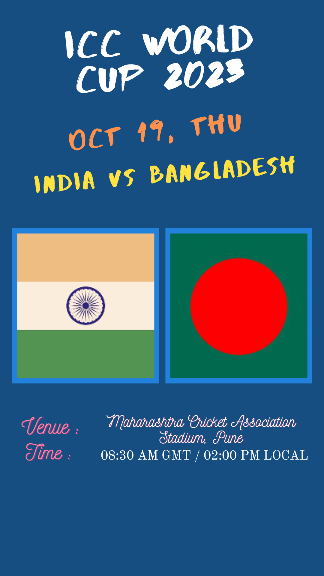 cricket world cup 2023 game today